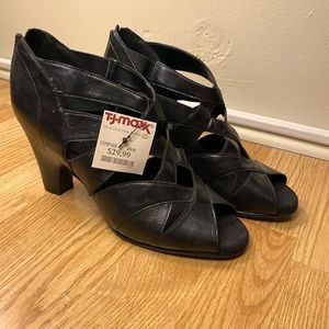 TJ Maxx strapped Black Heels
